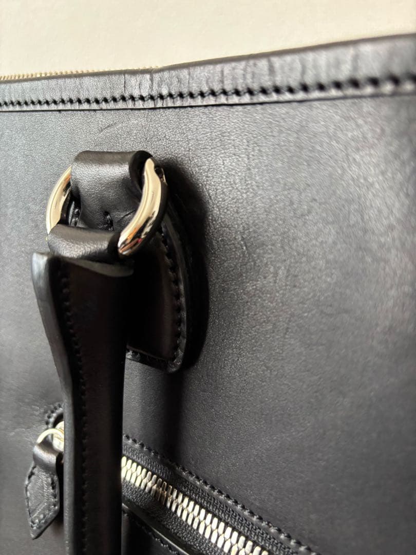 【万双】双鞣和地トートバッグほぼ未使用　ブラック