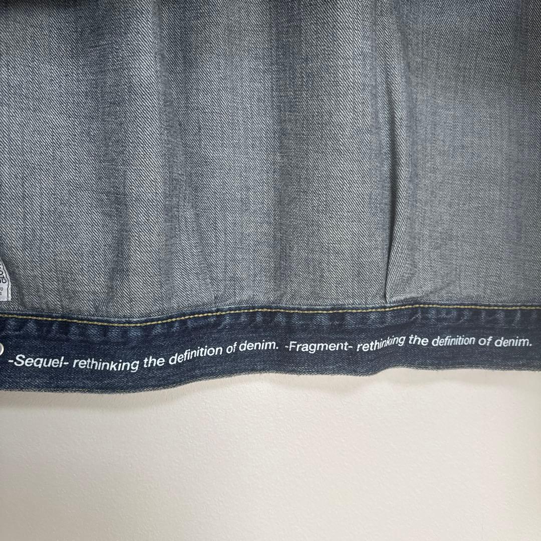 シークエル × フラグメント　 ダメージ加工デニムジャケット L