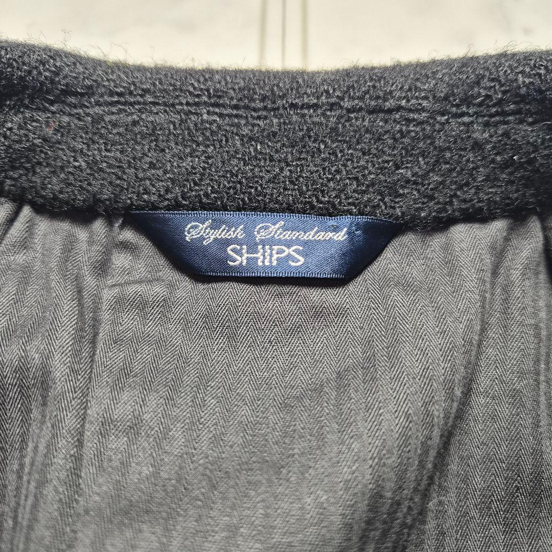 【美品 L】ハリスツイード シップス テーラードジャケット ウール 48 黒