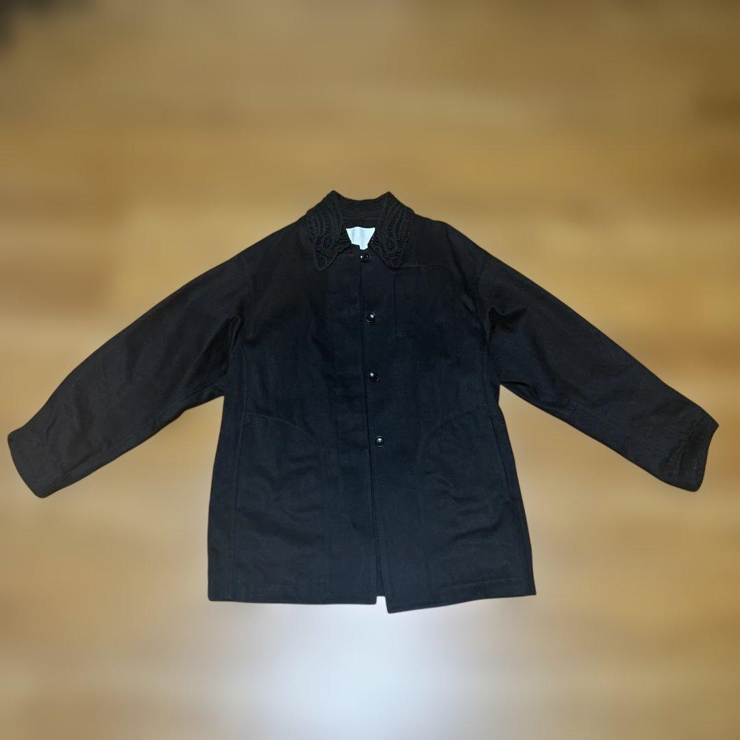 mame kurogouchi コード刺繍　デニムジャケット　ブラック