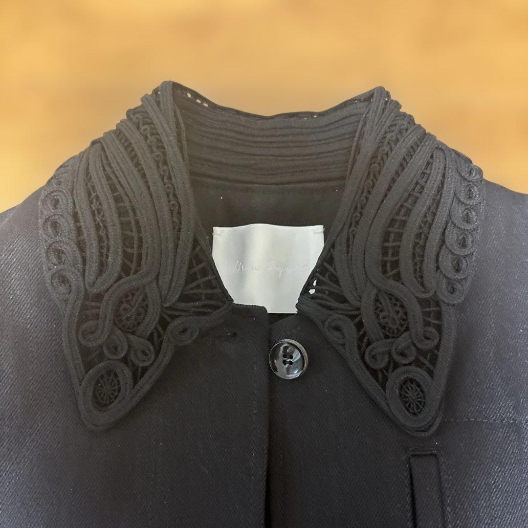 mame kurogouchi コード刺繍　デニムジャケット　ブラック