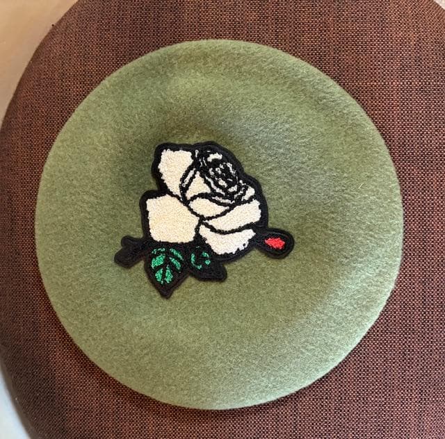 23AW アンダーカバー　ウール 薔薇 ワッペン ハンチング ベレー