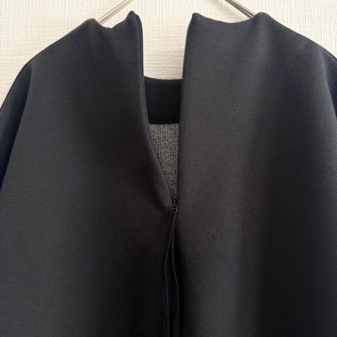 HYKE 近年 サイドジップワンピースドレス ハイク ブラック