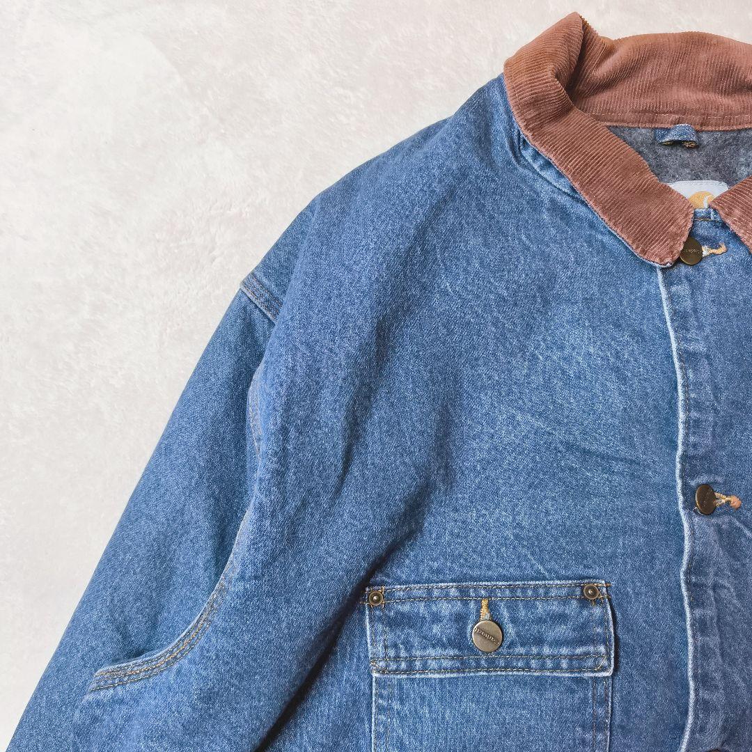 ​【美品/USA製】カーハート デニム チョアコート XXL-TALL 濃紺