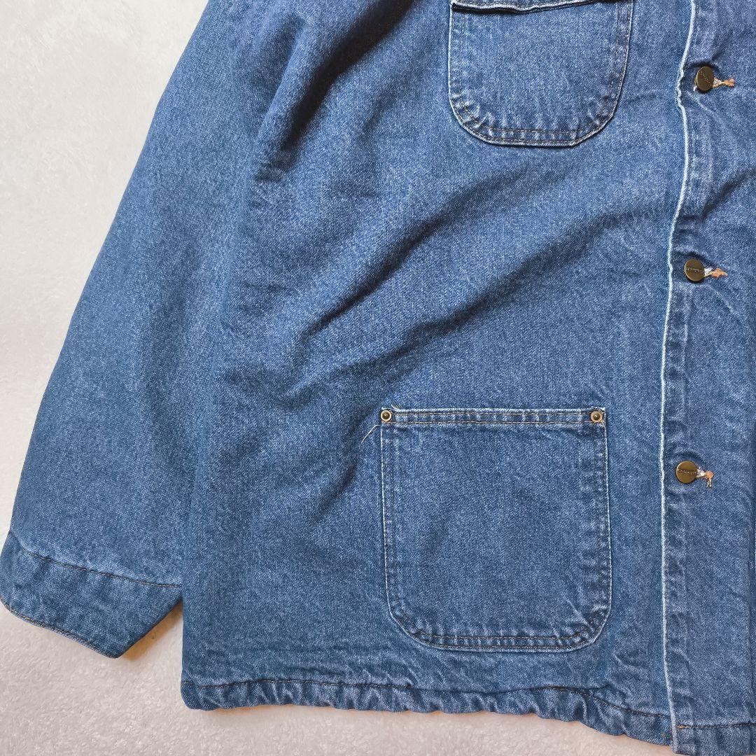 ​【美品/USA製】カーハート デニム チョアコート XXL-TALL 濃紺