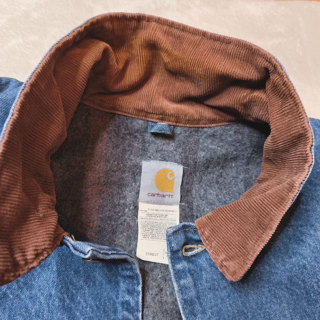 ​【美品/USA製】カーハート デニム チョアコート XXL-TALL 濃紺