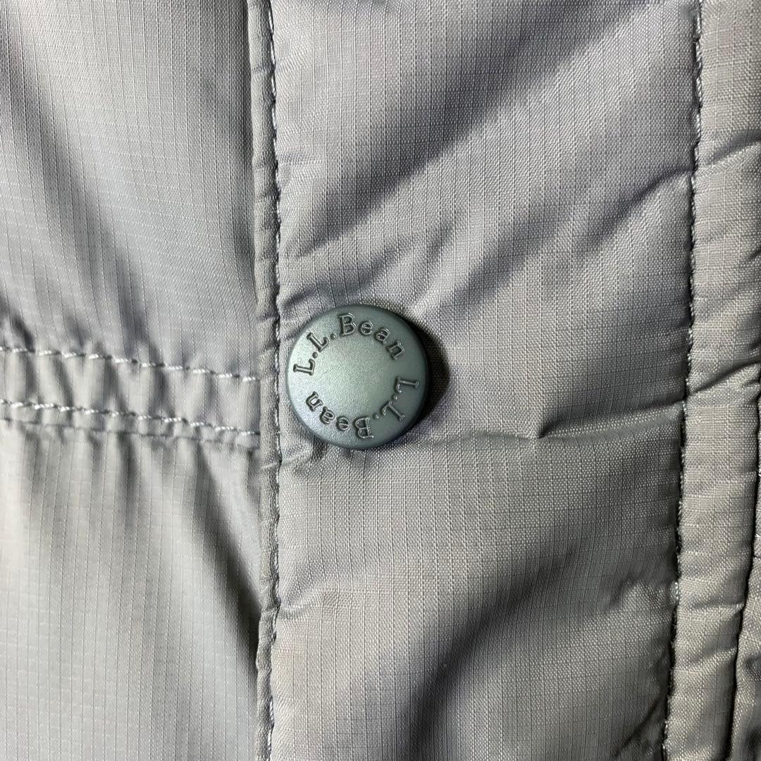 00s L.L.Bean ダウンベスト XL 刺繍 ドローコード リップストップ
