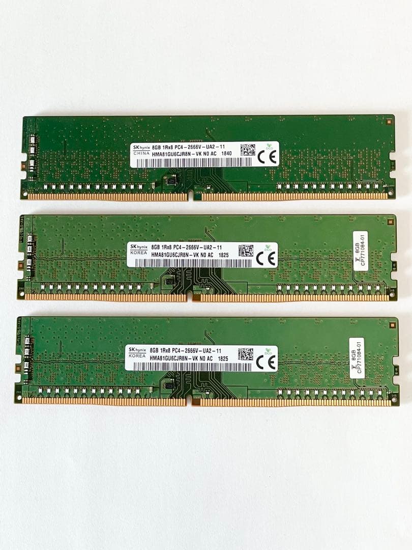 SK Hynix 8GB PC4-2666V メモリ 8×3(24GB)