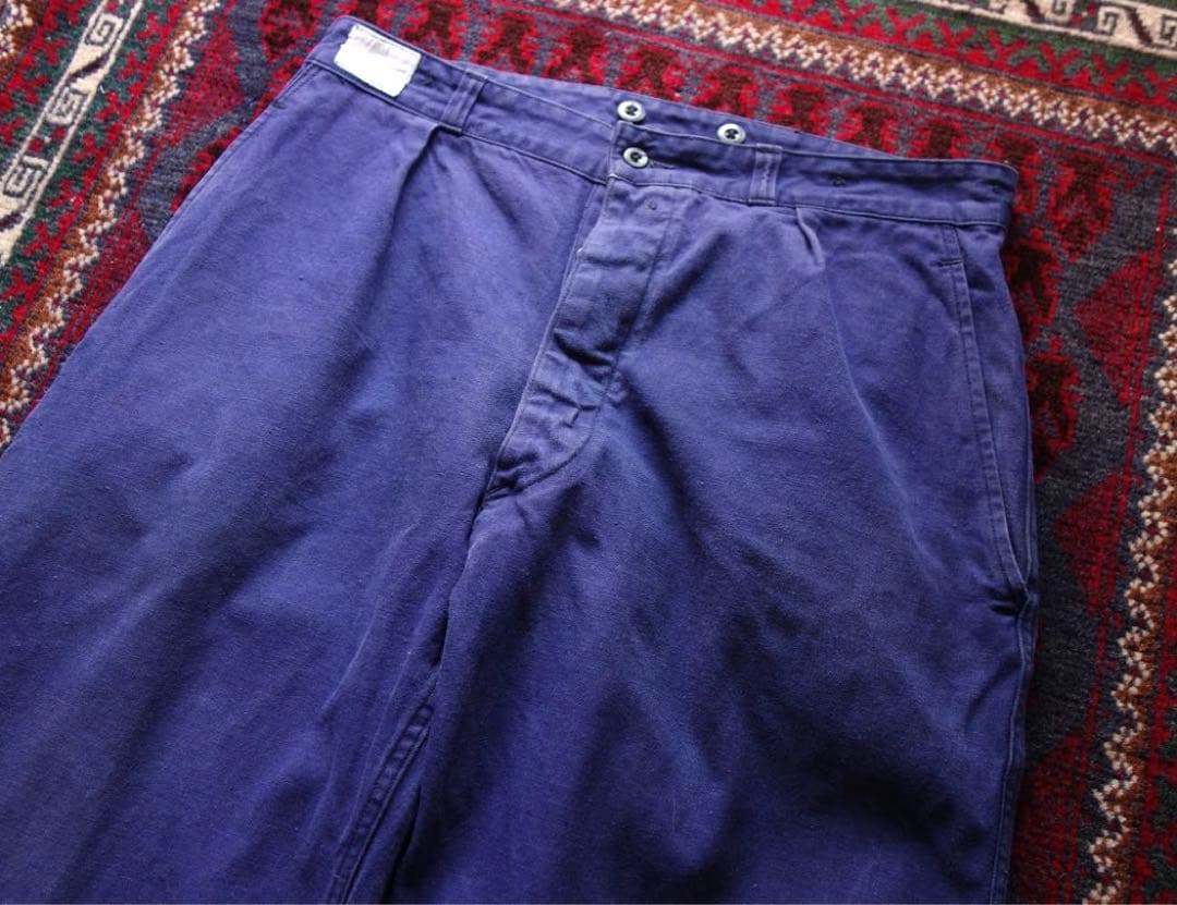 70s フランス軍 ワークパンツ フレンチワーク ツイル L〜XL相当