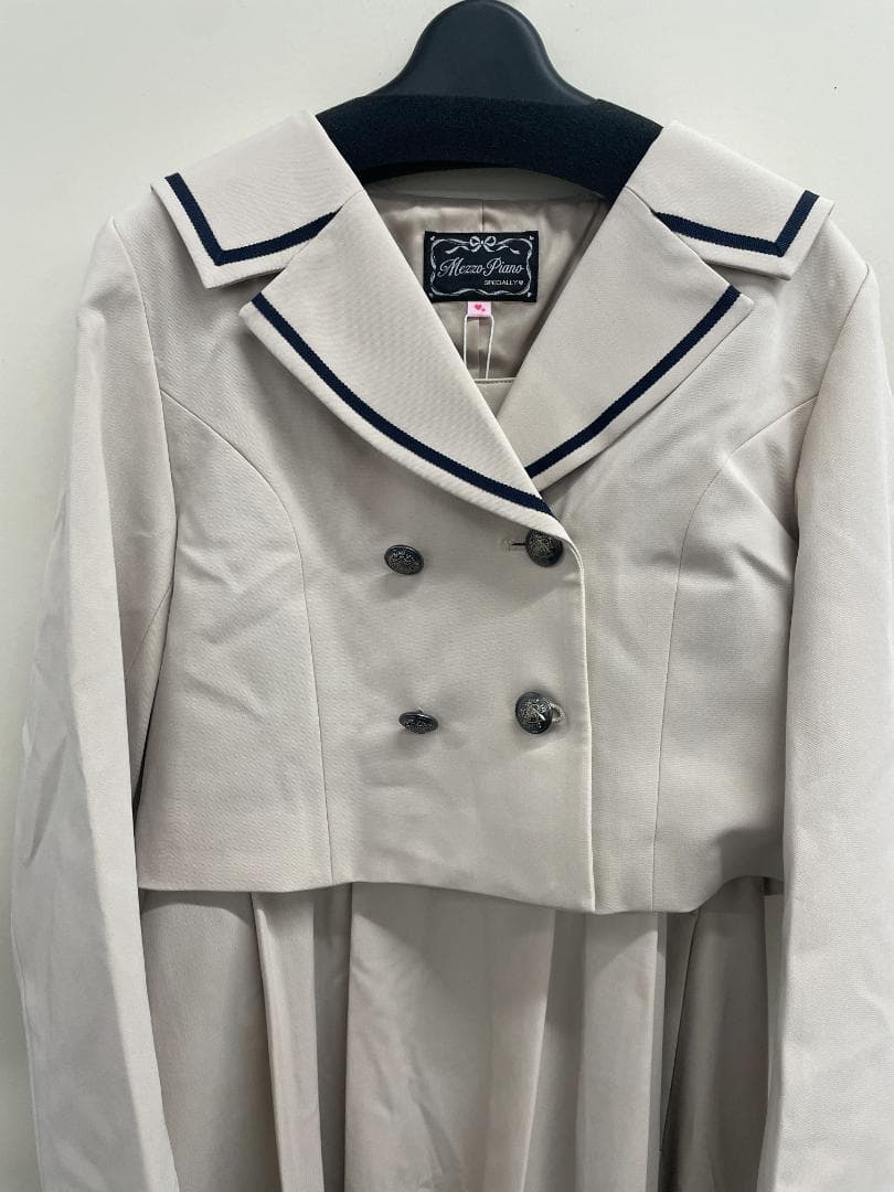 mezzo pianoJr.セーラーショートジャケット&ジャンパースカートセット