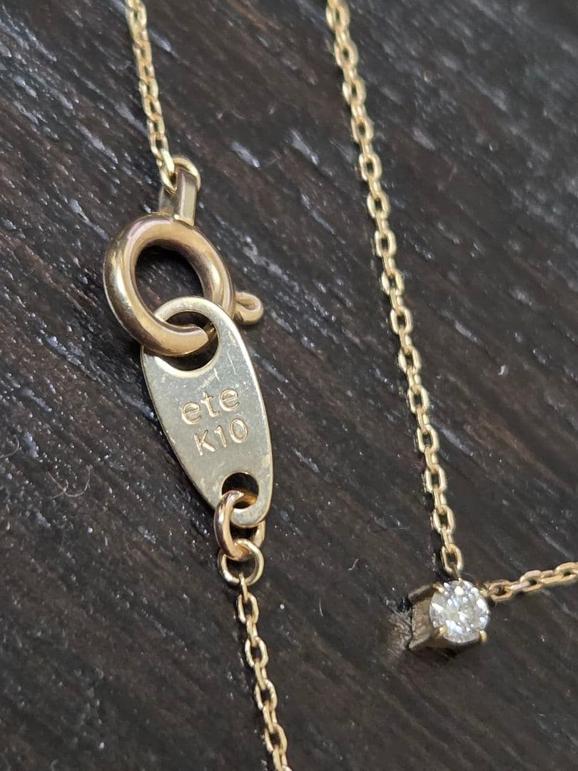 ete　K10　ダイヤモンド ネックレス