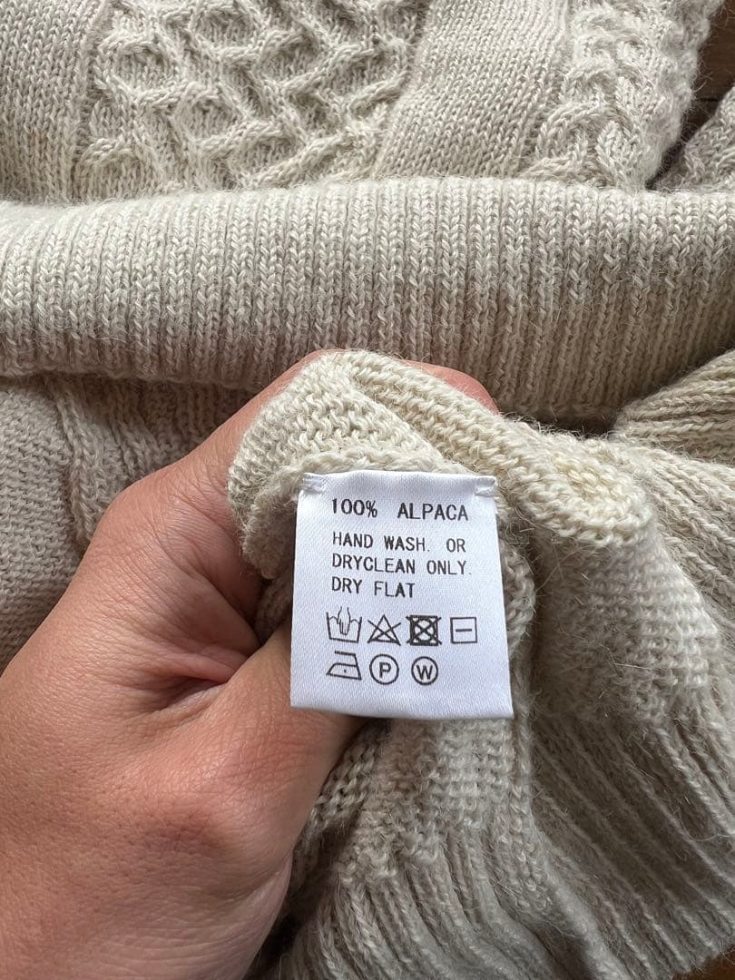THE ART OF WOOLアルパカセーター ナチュラル