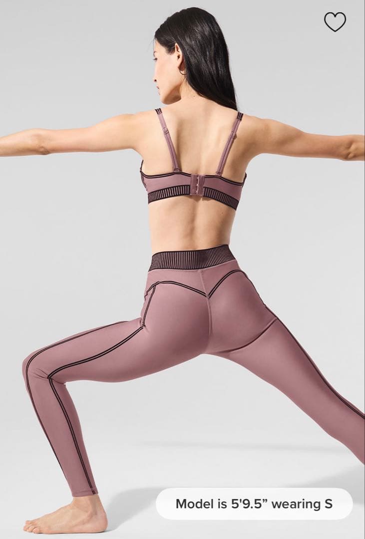 Alo Yoga セットアップ ピンク XS Airlift Line Up