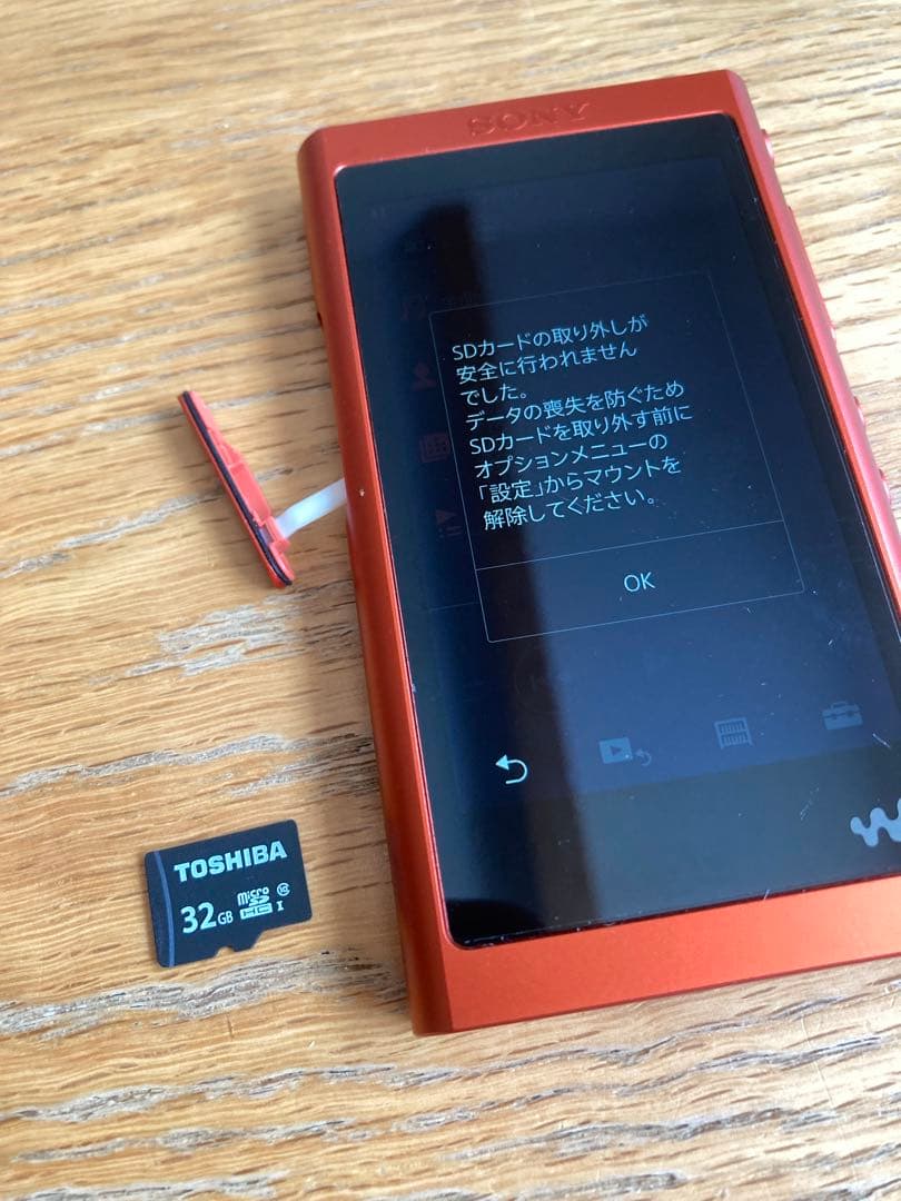 Sony NW-A50 ウォークマン　SDカードとケーブル付き