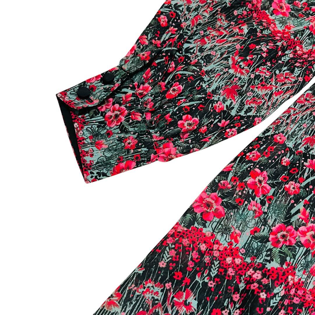 22AW定価6.8万　ANAYI アナイ　ティアードフラワープリント　ワンピース