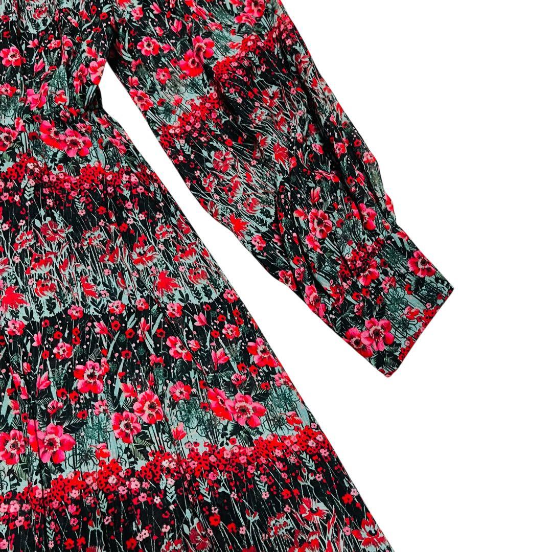 22AW定価6.8万　ANAYI アナイ　ティアードフラワープリント　ワンピース