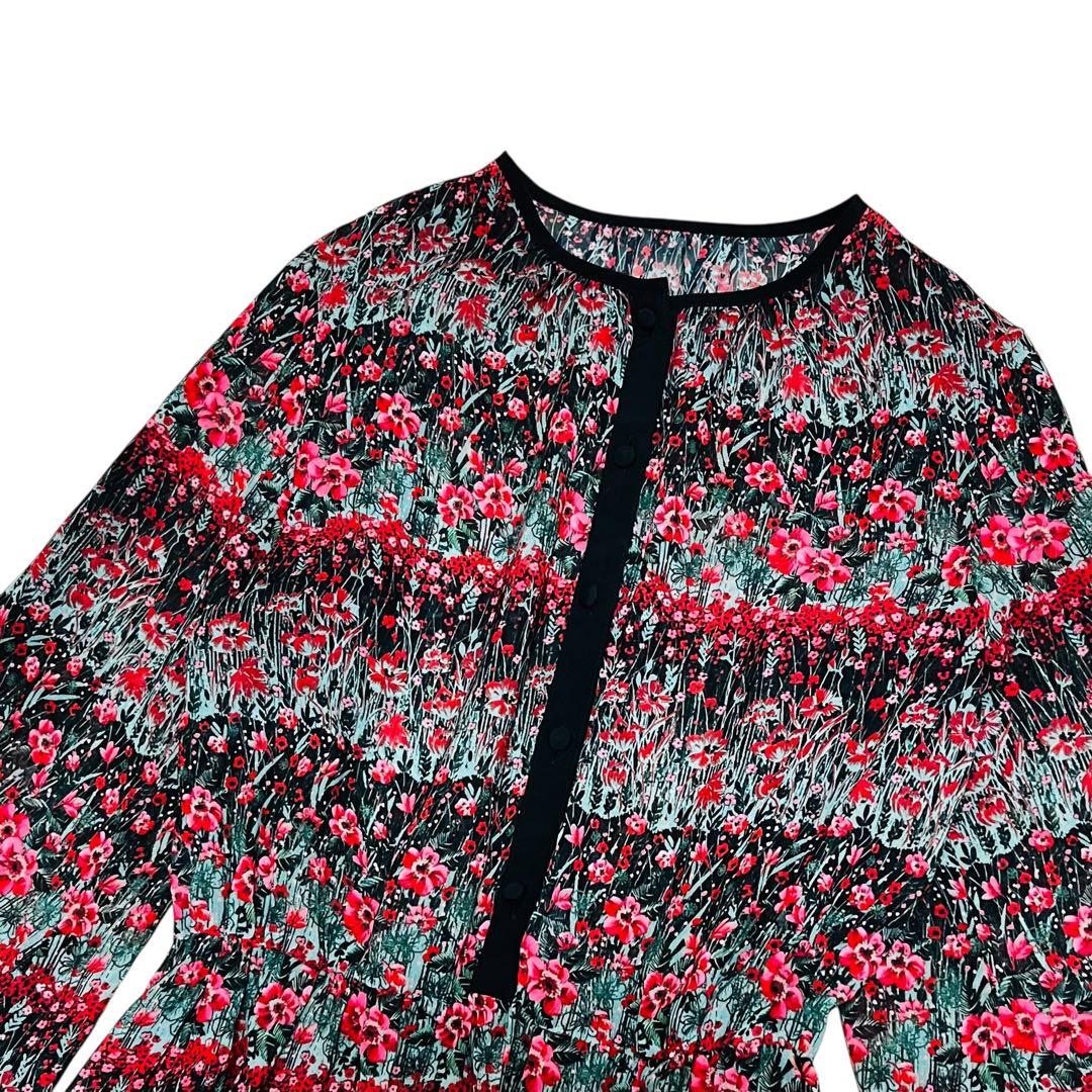 22AW定価6.8万　ANAYI アナイ　ティアードフラワープリント　ワンピース