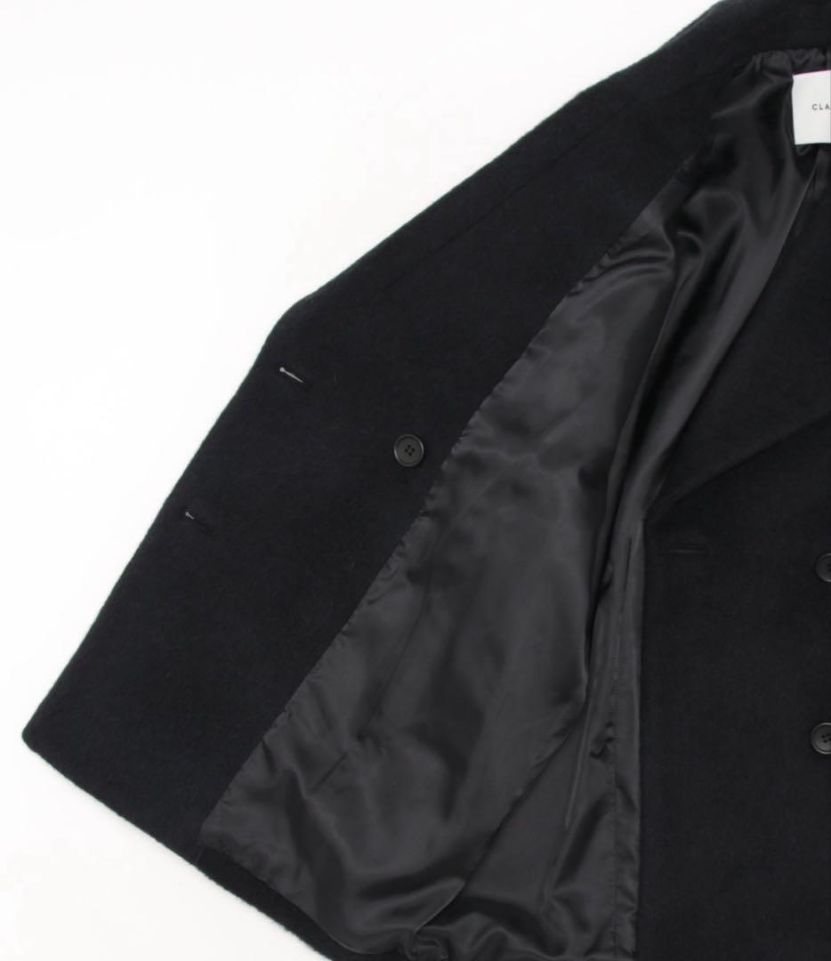 clane OVER LINE DOUBLE COAT ブラック