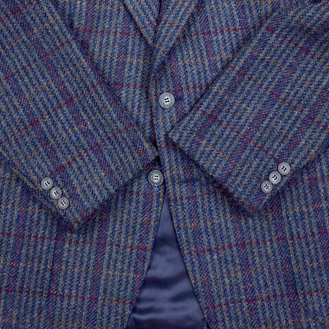 美品　エルメネジルドゼニア　ツイード　ウィンドウペンチェック　テーラード　2XL