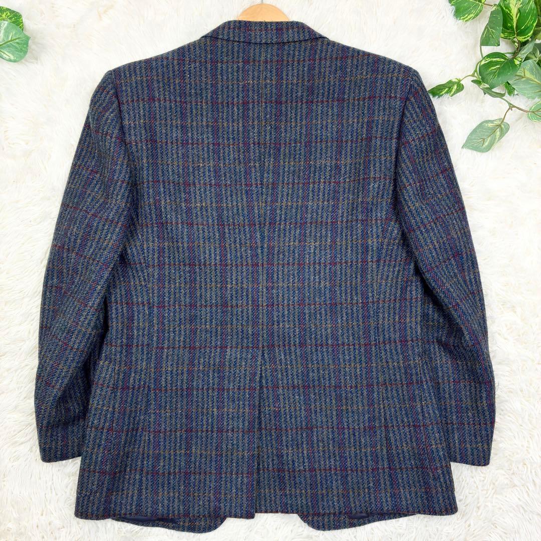 美品　エルメネジルドゼニア　ツイード　ウィンドウペンチェック　テーラード　2XL