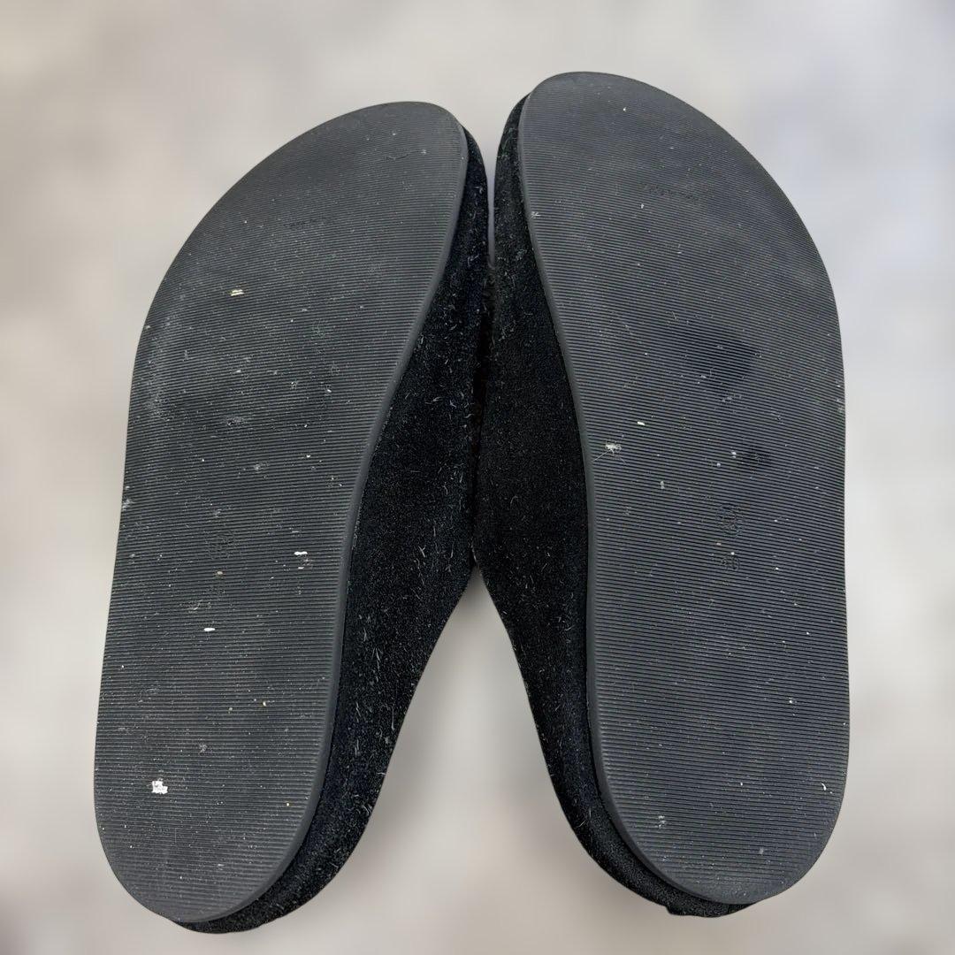 The Row 黒 スエード サボサンダル