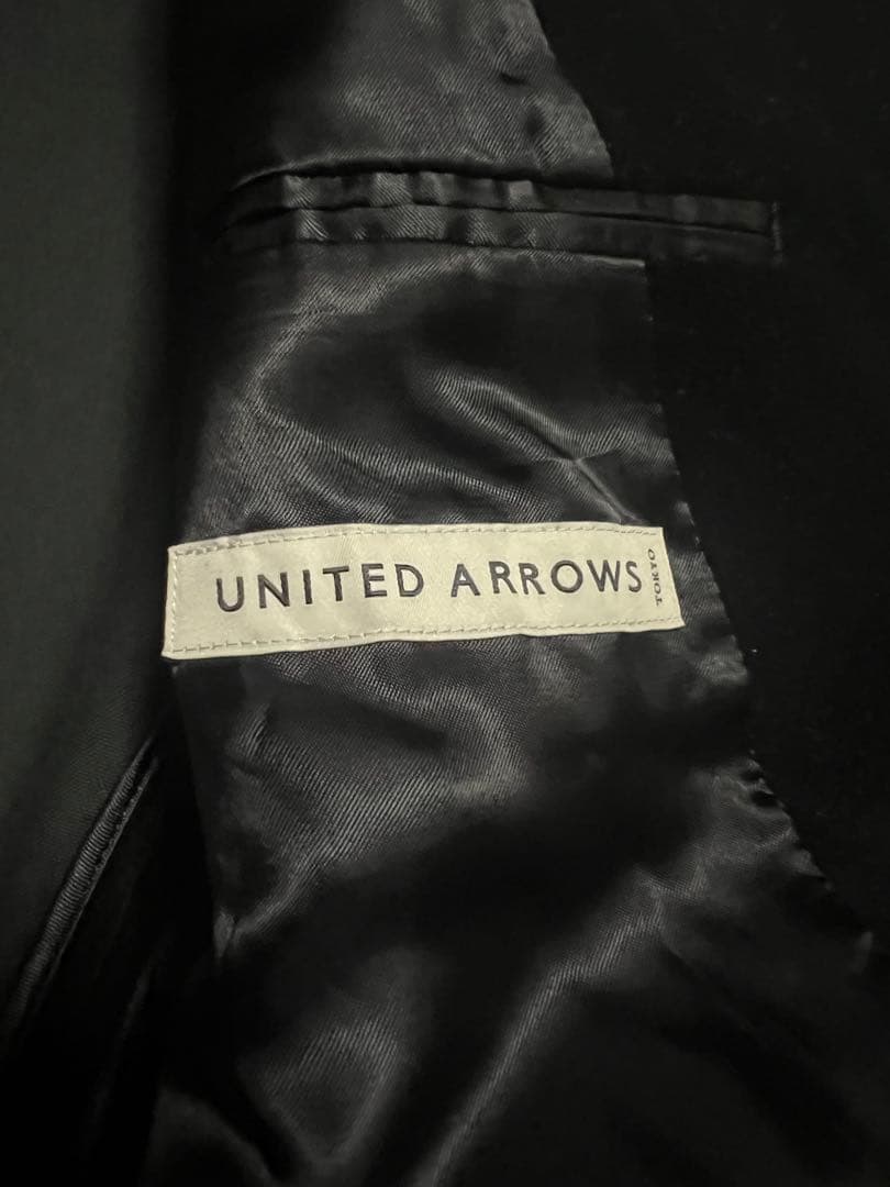 美品 UNITED ARROWS 金ボタン ベロア ダブルブレストジャケット