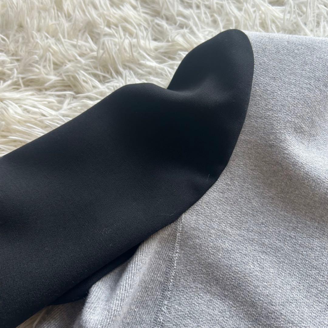 極美品　エンフォルド ドッキング レイヤード スウェット シャツ 黒 グレー