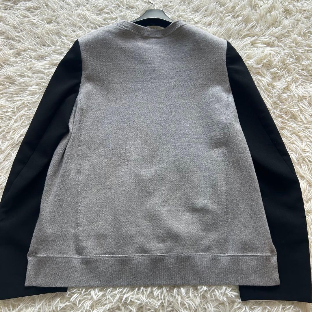 極美品　エンフォルド ドッキング レイヤード スウェット シャツ 黒 グレー