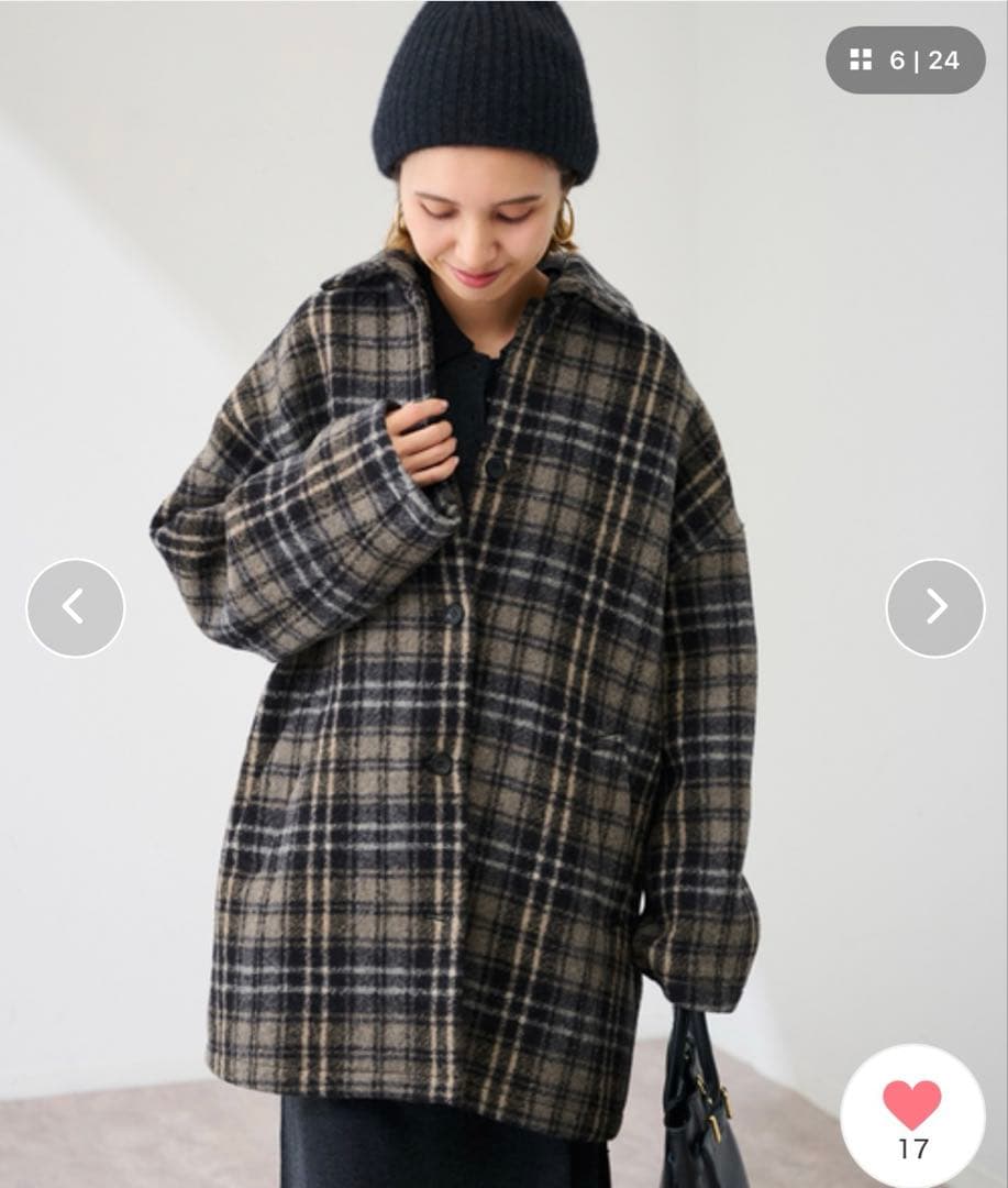 FRAMEWORK PRIMAチェックコート 36