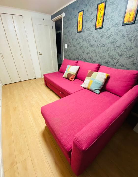 IKEA Friheten ソファベッド＋カーバ-直接受け取りのみ-12/7以降