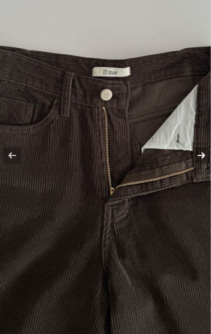 El mar コーデュロイワイドパンツ