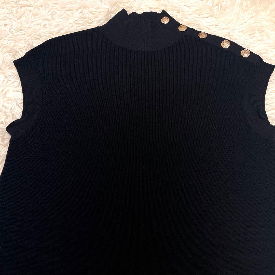 24AW✨エポカ La maglia アームウォーマー付きチュニック 金ボタン