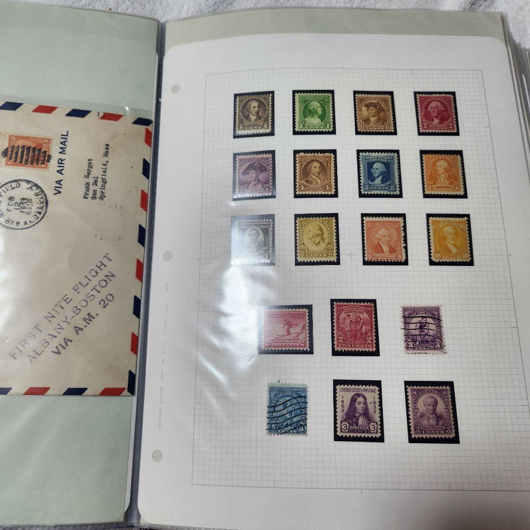 アメリカ　使用済み切手 一冊 1893-1977 1c-13cents
