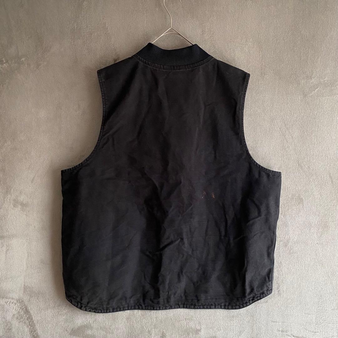 Carhartt ダックベスト 裏キルティング 2XL Tall ブラック
