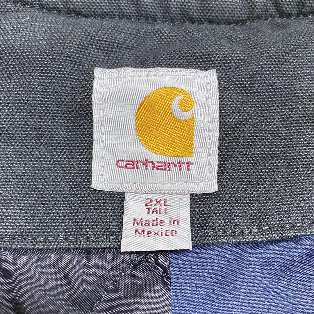 Carhartt ダックベスト 裏キルティング 2XL Tall ブラック