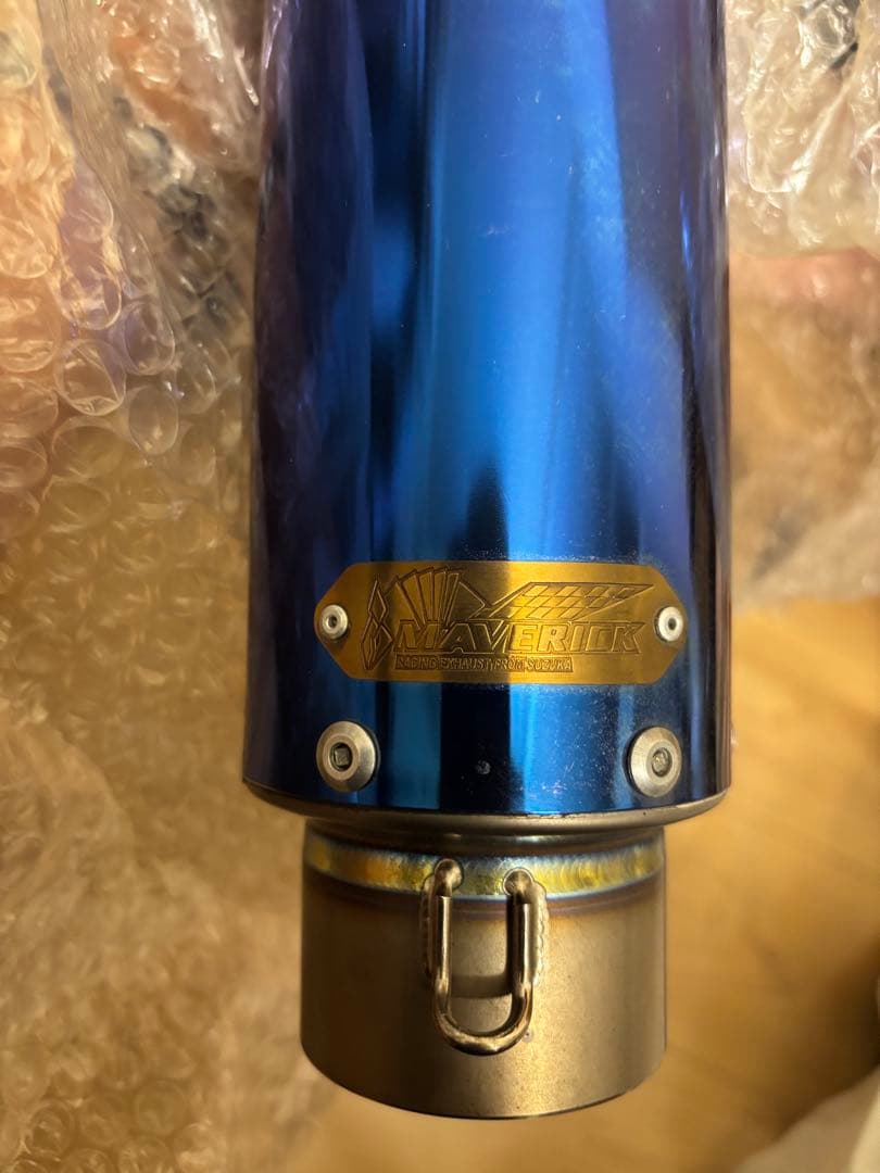 し*う様 Maverick マフラー ブルー 取り付けキット付き