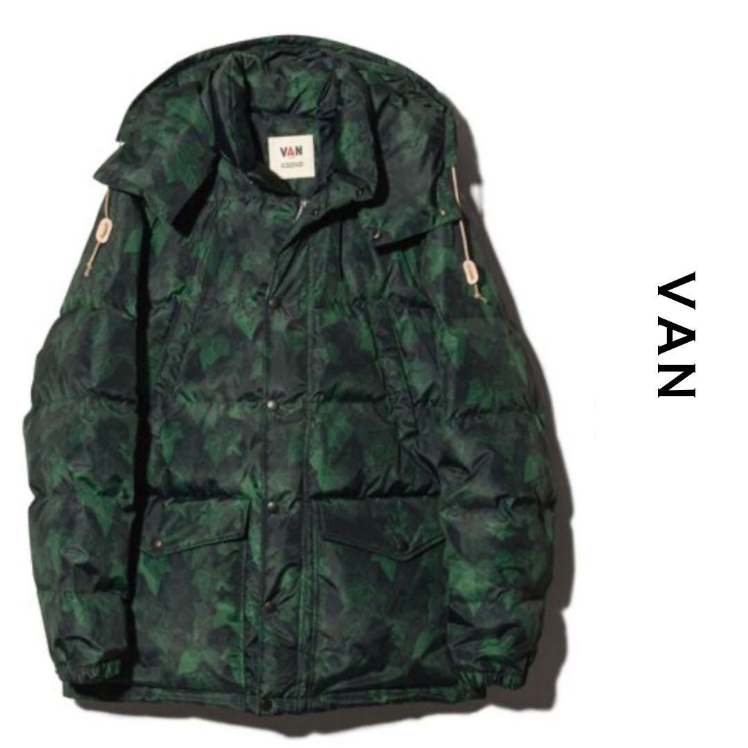 【未使用】VAN アイビー柄 ダウンジャケット ボタニカル柄 オシャレ メンズ