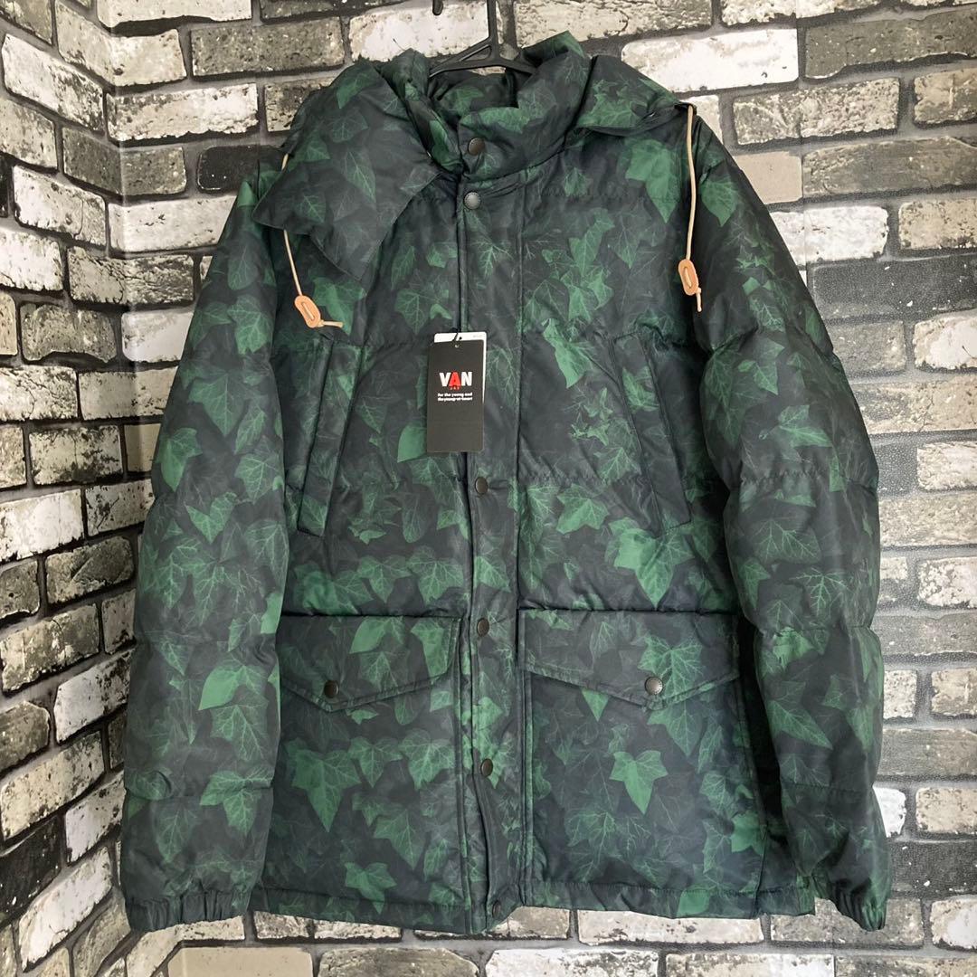 【未使用】VAN アイビー柄 ダウンジャケット ボタニカル柄 オシャレ メンズ