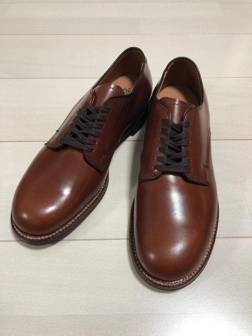 新品 ALDEN MILITARY プレーントゥ シューズ 53713 8h