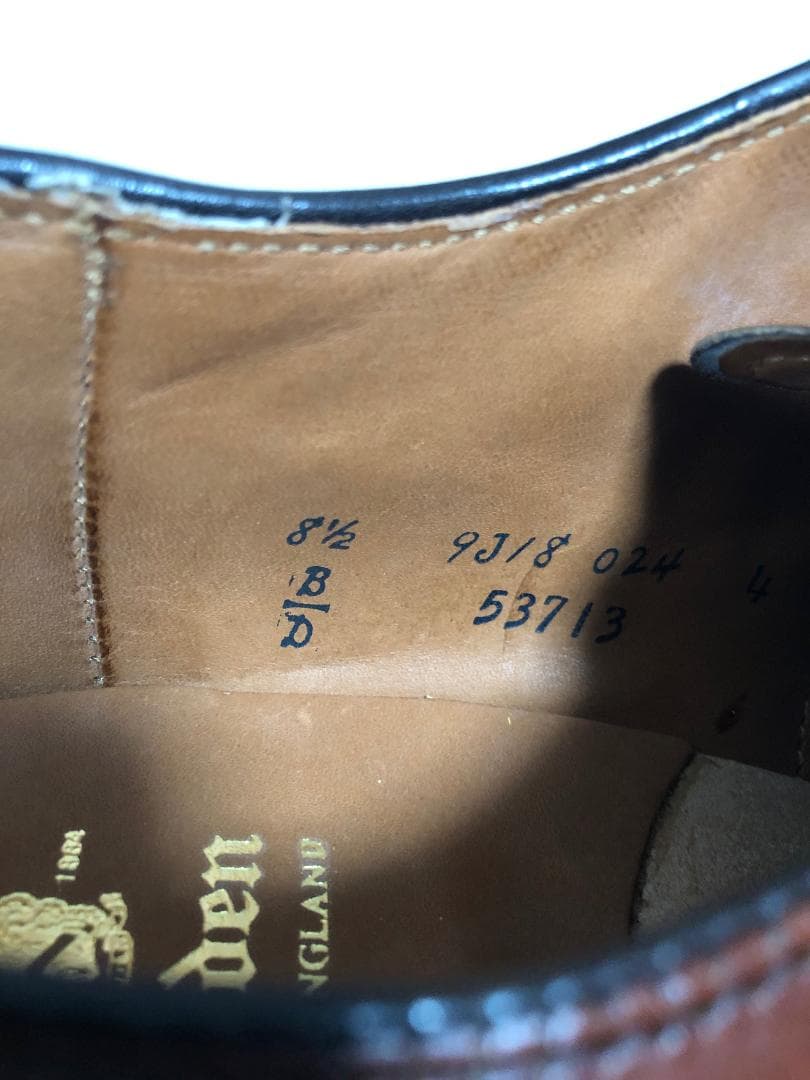 新品 ALDEN MILITARY プレーントゥ シューズ 53713 8h