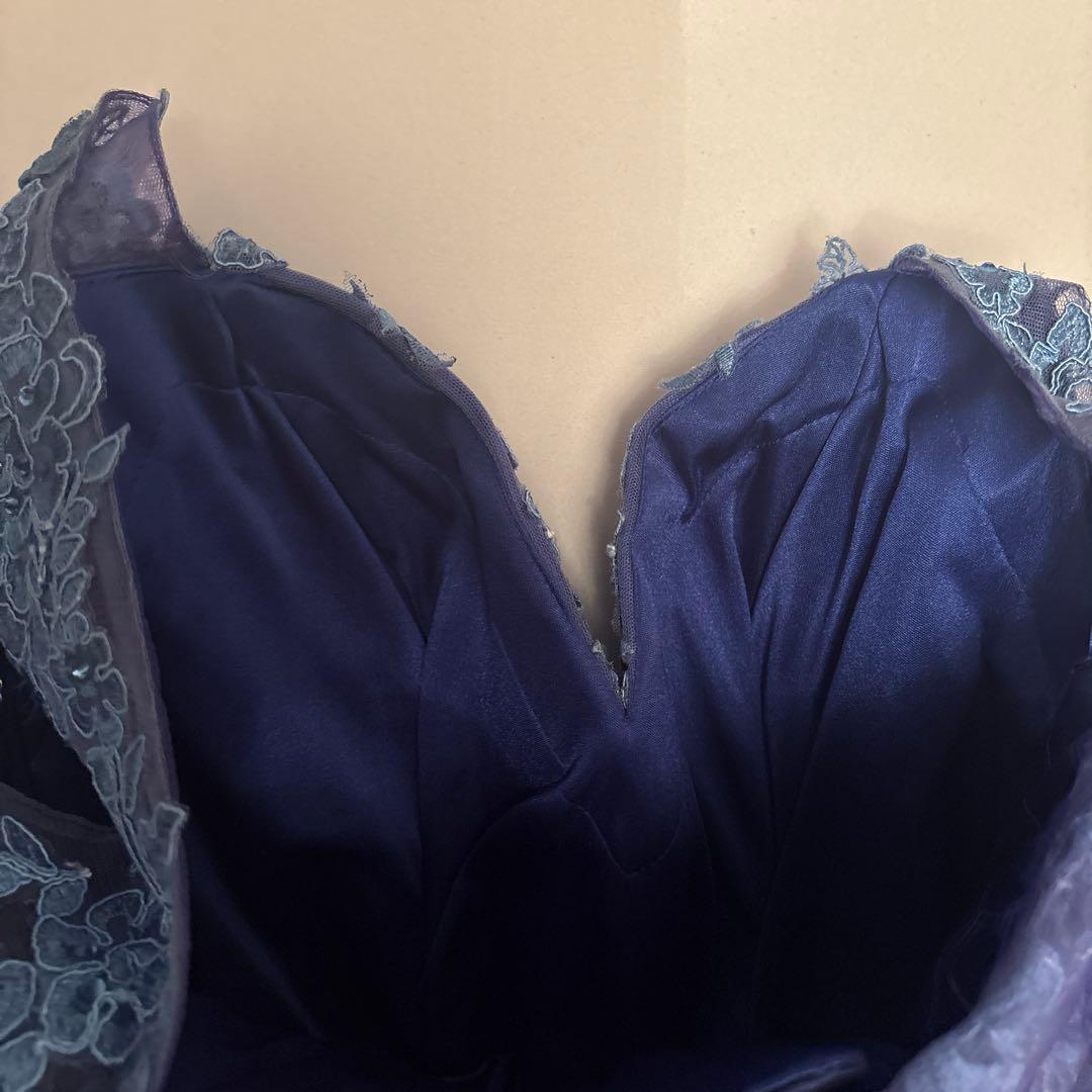 最終値下げ JEANMACLEAN/ジャンマクレーン 青刺繍ノースリーブドレス