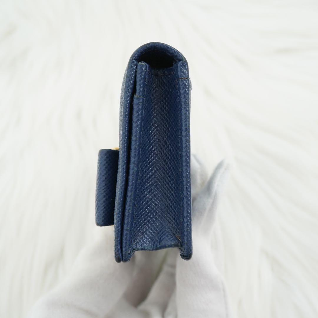 極美品　箱・カード付き　PRADA プラダ　名刺入れ　サフィアーノ　リボン