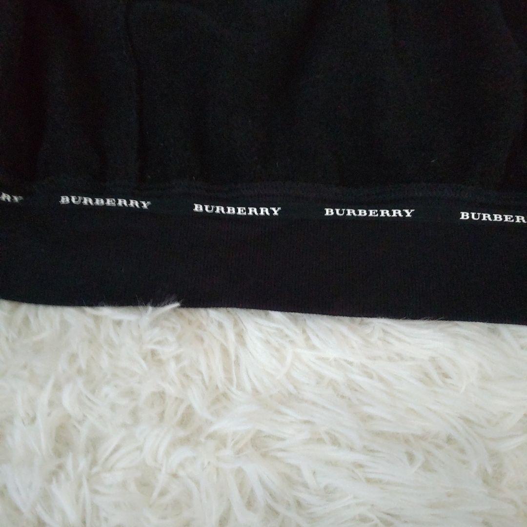 バーバリーロンドン ⿻フルジップパーカー ノバチェック ロゴ 刺繍 黒 M