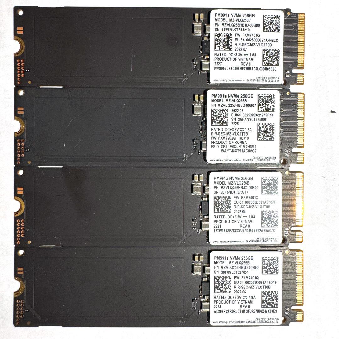 PM991a NVMe 256GB M.2 SSD 4枚セット【1231SA5】