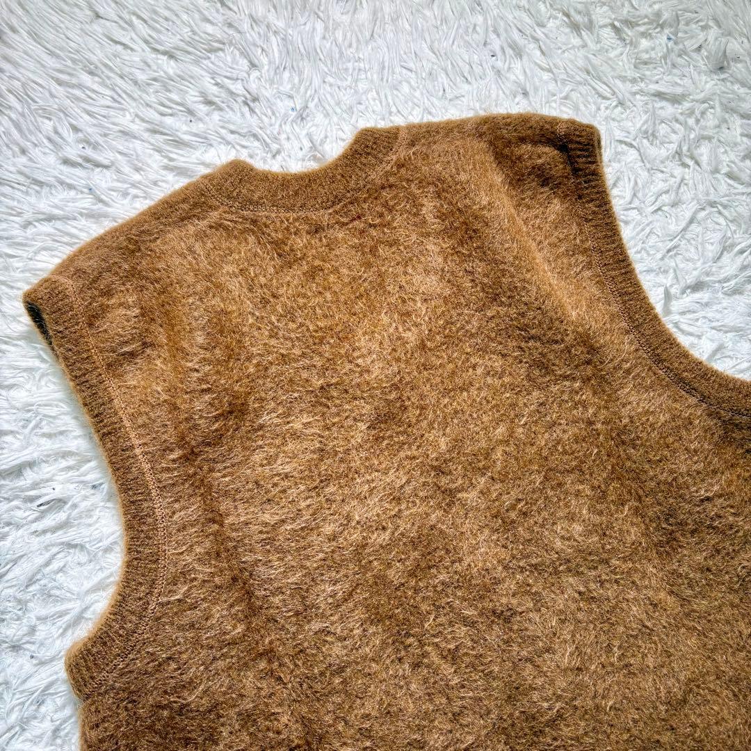 【極美品】unfil stretch superkid mohair vest