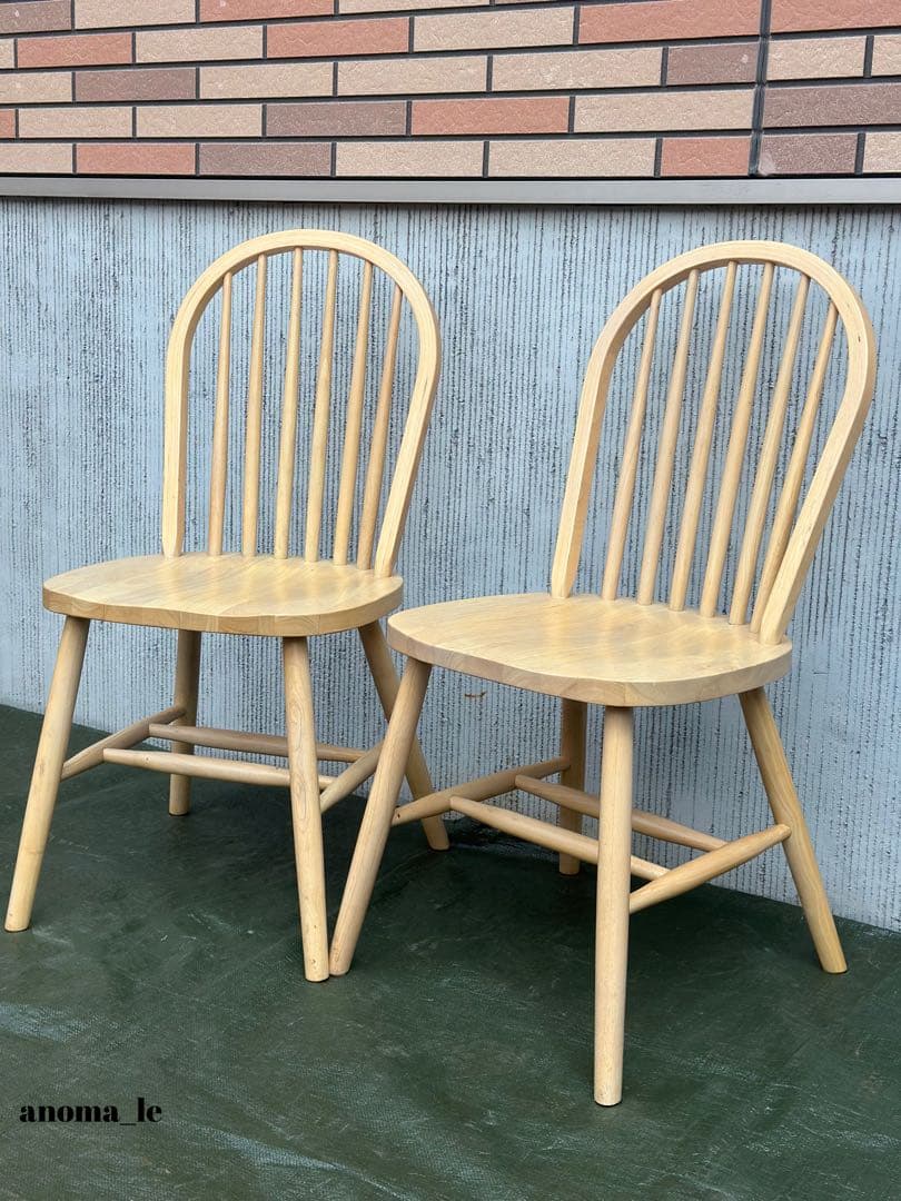 【ダイニングチェア】木製　スティックバック　ウィンザーチェア　ナフコ　インテリア