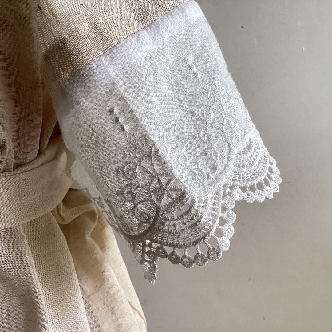 綿麻長襦袢、半襦袢 コットン70％リネン30%綿麻シングルガーゼ