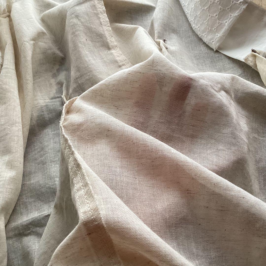 綿麻長襦袢、半襦袢 コットン70％リネン30%綿麻シングルガーゼ