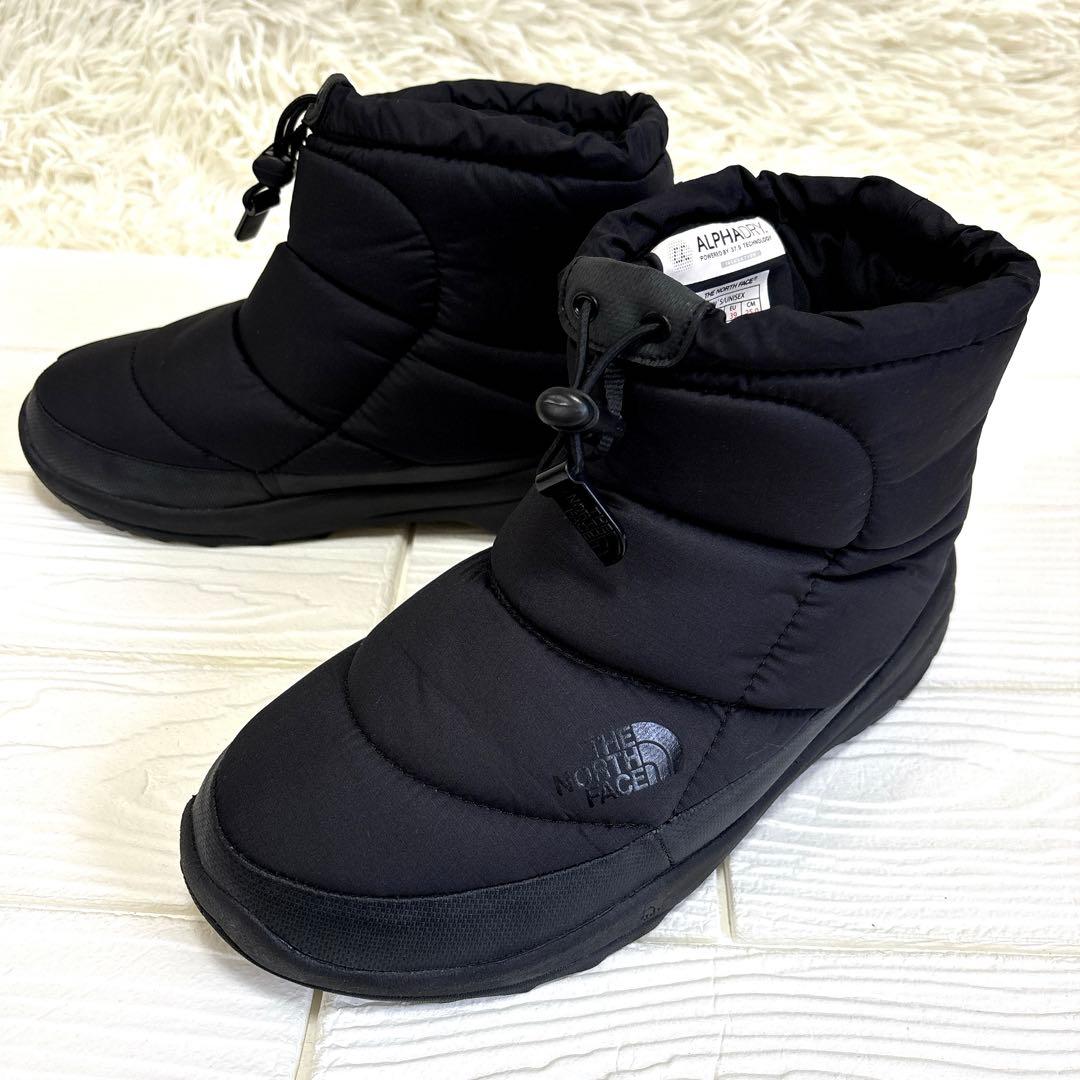防水✨ノースフェイス スノーブーツ ヌプシ ブーティー アルファドライ 黒 25