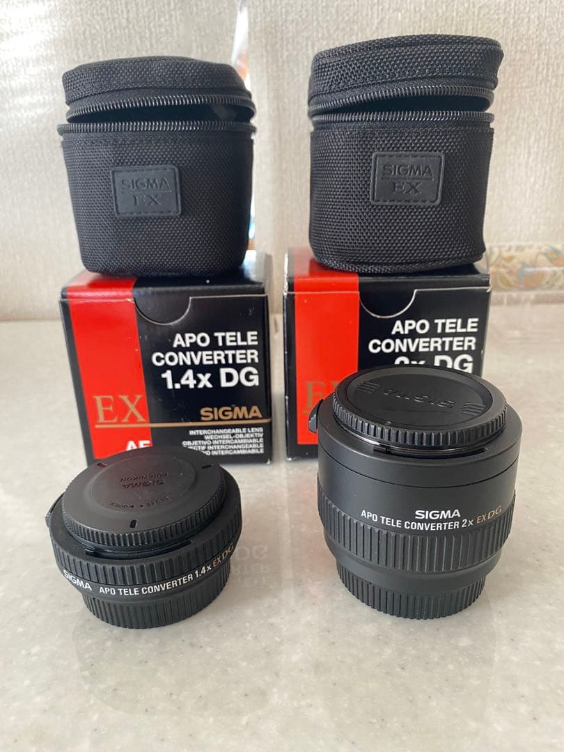 NIKKOR Fレンズ使用可　SIGMA1.4x2.0xEX DG 二個セット